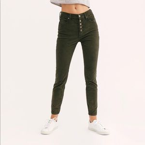 Free people we the free green corduroy pants / jeans